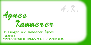 agnes kammerer business card